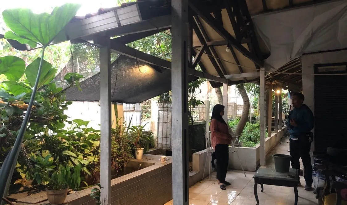 Renovasi Rumah Cibiru — Renovasi rumah lama dengan taman rimbun dan pintu lengkung di Cibiru.