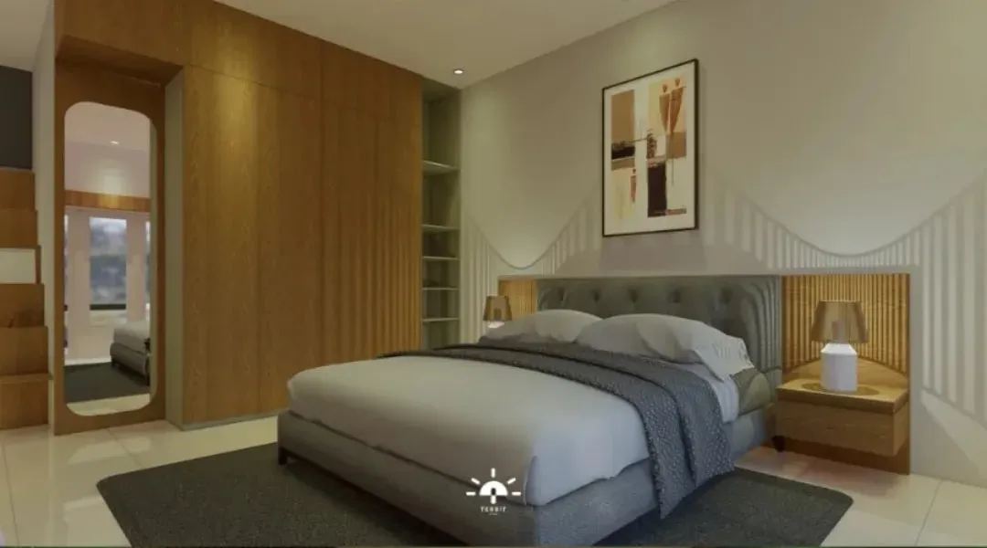 Ragam Desain Interior — Kamar dengan panel kayu